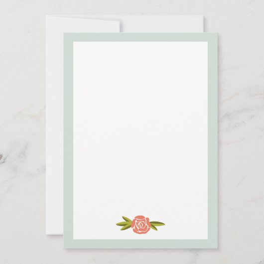 Garden Blooming Blume Modernes Brautparty Einladung (Rückseite)