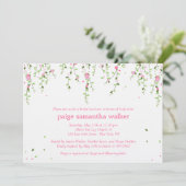 Garden Blooms Bridal Dusche Einladung (Stehend Vorderseite)