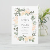 Garden Blooms Einladung (Stehend Vorderseite)