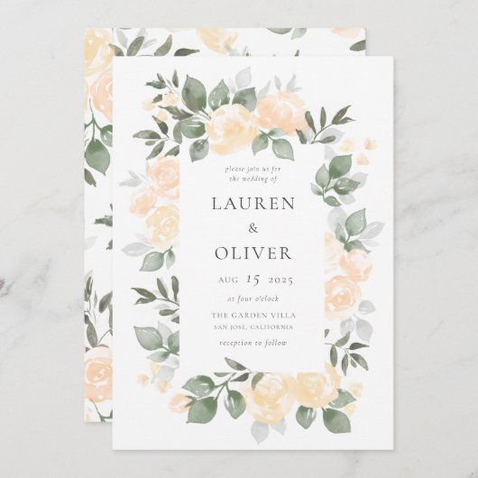 Garden Blooms Einladung (Vorne/Hinten)