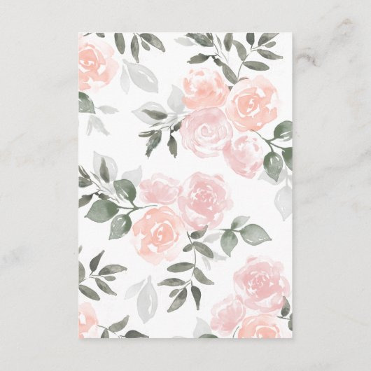 Garden Blooms Empfang Beilage Karte (Rückseite)