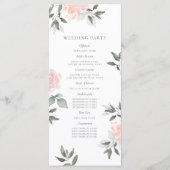 Garden Blooms Hochzeitsprogramm Programm (Rückseite)