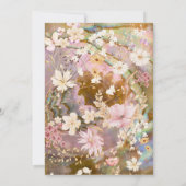 Garden Blooms Wedding Einladung (Rückseite)