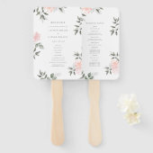 Garden Blooms Wedding Program Hand Fan Fächer (Vorne und Hinten)