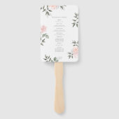 Garden Blooms Wedding Program Hand Fan Fächer (Rückseite)