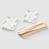Garden Blooms Wedding Program Hand Fan Fächer (Non-assembled)