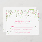 Garden Blooms Wedding RSVP Postcard Einladungspostkarte (Vorne/Hinten)