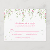 Garden Blooms Wedding RSVP Postcard Einladungspostkarte (Vorderseite)