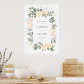 Garden Blooms Wedding Welcome Poster (Küche)