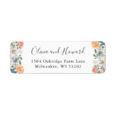 Garden Blossom Rose Peonies Rücksendeadresse (Vorne)