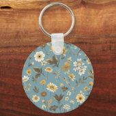 Garden Blue Bloom Bags Schlüsselanhänger (Rückseite)