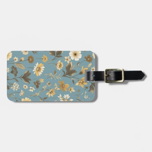 Garden Blue Bloom Gepäckanhänger (Vorderseite horizontal)