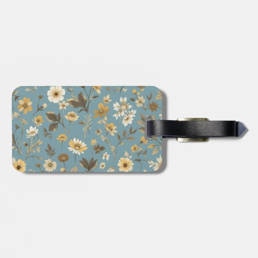 Garden Blue Bloom Gepäckanhänger (Rückseite horizontal)