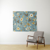 Garden Blue Bloom Wandteppich (Beispiel (Horizontal))