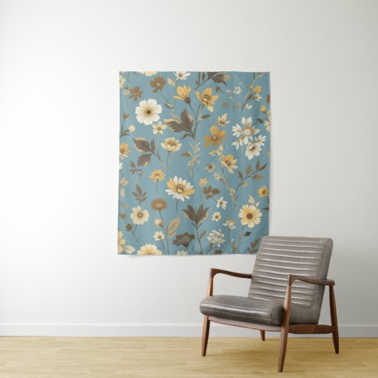 Garden Blue Bloom Wandteppich (Beispiel)