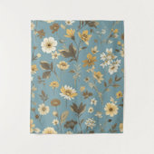 Garden Blue Bloom Wandteppich (Vorderseite)