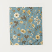 Garden Blue Bloom Wandteppich (Vorderseite)