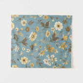 Garden Blue Bloom Wandteppich (Vorderseite (Horizontal))