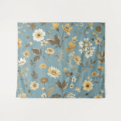 Garden Blue Bloom Wandteppich (Vorderseite (Horizontal))