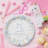 Garden Blue Floral Bridal Shower Pappteller (Party)