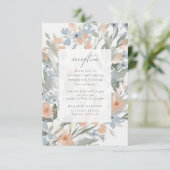 Garden Blüh Empfang Beilage Karte (Stehend Vorderseite)