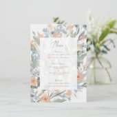 Garden Blüh Menu Card Menükarte (Stehend Vorderseite)