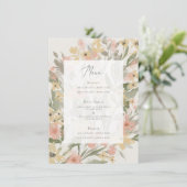 Garden Blüh Menu Card Menükarte (Stehend Vorderseite)