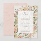 Garden Blüh Menu Card Menükarte (Vorne/Hinten)
