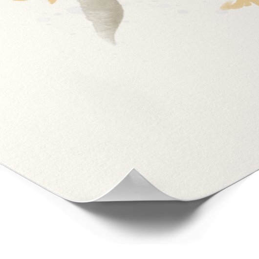 Garden Blüh Wedding Welcome Poster (Ecke)