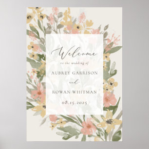 Garden Blüh Wedding Welcome Poster