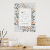 Garden Blüh Wedding Welcome Poster (Küche)