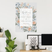 Garden Blüh Wedding Welcome Poster (Heimbüro)