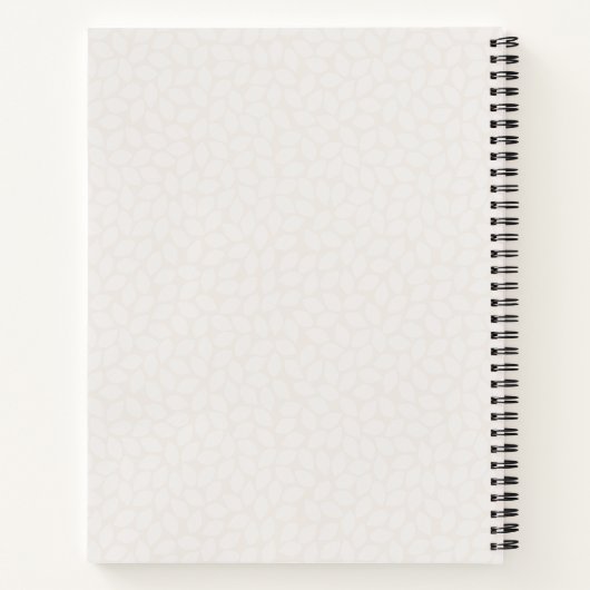 Garden-Blume 8.5 x 11 Spiral-Notebook Notizblock (Rückseite)