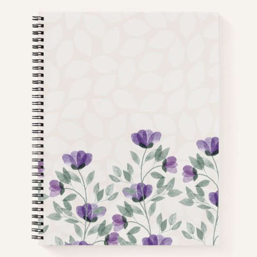 Garden-Blume 8.5 x 11 Spiral-Notebook Notizblock (Vorderseite)