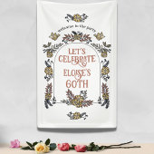 Garden Blume Arch Willkommen Geburtstagsparty Banner