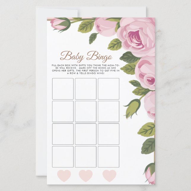 Garden Blume Baby Bingo Baby Showspiel (Vorderseite)