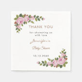 Garden Blume Babydusche Danke Paper Napkin Serviette (Vorderseite)