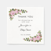 Garden Blume Babydusche Danke Paper Napkin Serviette (Vorderseite)