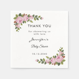 Garden Blume Babydusche Danke Paper Napkin Serviette