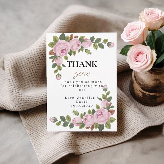 Garden Blume Babydusche Flat Danke Karte
