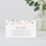 Garden Blume Bitte mitbringen Sie eine Rezept-Umsc Begleitkarte<br><div class="desc">Dieses trendige kleine, aber feine Design, das auf unsere Bestseller Bridal Duwer-Einladung abgestimmt ist, bietet eine hübsche Schriftzeichen-Typografie mit handgeschriebenen Schriftzeichen, luftige Aquarellgarten-Blume in dustigen Blau-, Rosa-, Gold-, Weiß- und erdigen Senftönen. Teil einer koordinierten Suite. Suite hier ansehen: https://www.zazzle.com/collections/floral_frame_watercolor_bridal_shower-119976971110172029 Kontakt-Designer für passende Produkte. Copyright Anastasia Surridge für Elegant Invites, alle...</div>