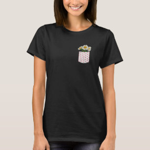 Garden Blume blüht Natur Floral Pocket Daisy T-Shirt