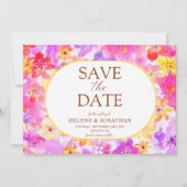 Garden Blume Boho Wildblume Save The Date (Vorderseite)