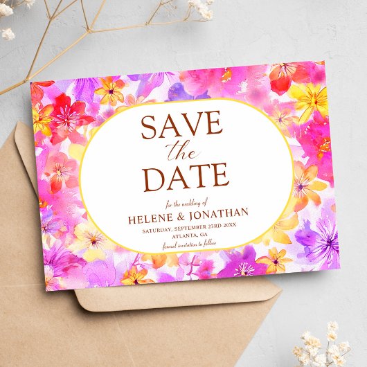 Garden Blume Boho Wildblume Save The Date