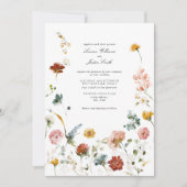 Garden Blume Botanisches Foto Hochzeit Einladung (Vorderseite)