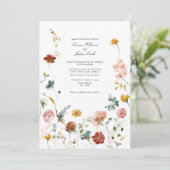 Garden Blume Botanisches Foto Hochzeit Einladung (Stehend Vorderseite)