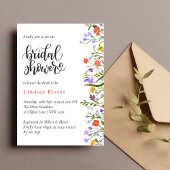 Garden Blume Botanisches Script Brautparty Einladung