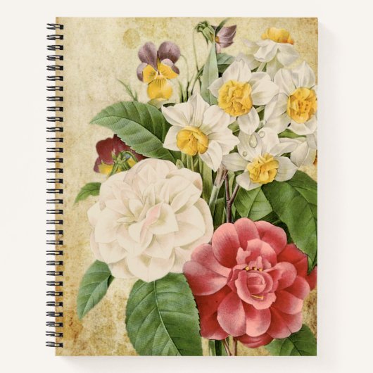 Garden Blume Bouquet Notebook Notizblock (Vorderseite)