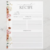 Garden Blume Brautparty Rezept Binder Seite (Vorderseite)