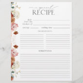 Garden Blume Brautparty Rezept Binder Seite (Rückseite)